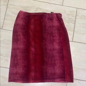 Express Red Pink Snake Print Skirt